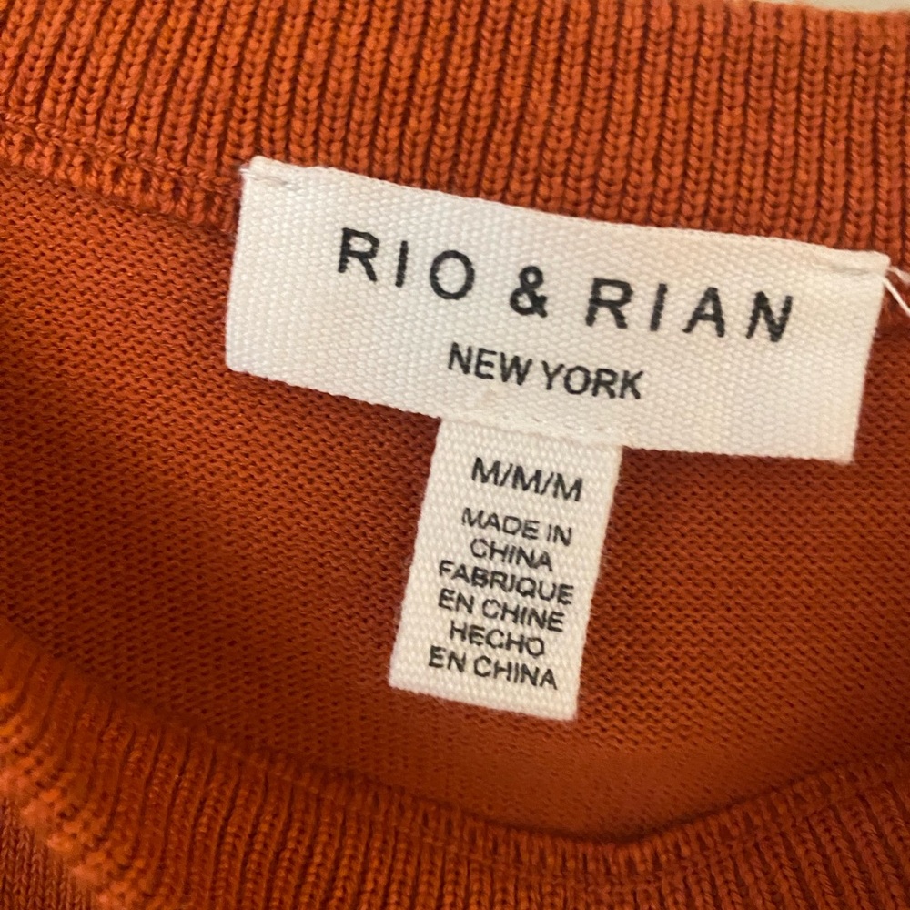Rio & Rían Rust Mixed-Sleeve Pullover Top - Picture 5 of 7
